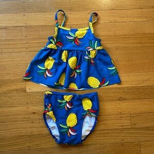 Pineapple swim set Hanna Andersson size 18/24m